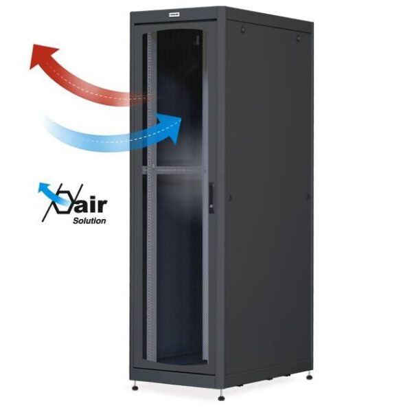 6142_2b-areato Armadio Server Rack 19'' 600x1000 42U Nero Porta Grigliata