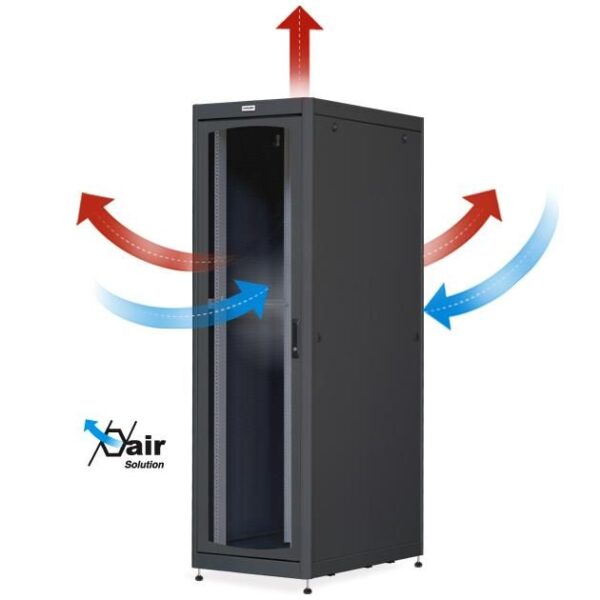 6142_2b-areatopro Armadio Server Rack 19'' 600x1000 42U Nero Porta Grigliata