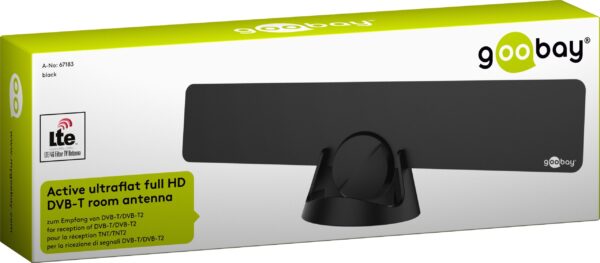 83b Antenna Amplificata Full HD DVB-T Ultrapiatta da Interno