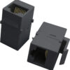 Accoppiatore Keystone RJ45 F/F Cat.5E UTP Nero
