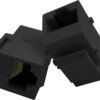 Accoppiatore Keystone RJ45 F/F Cat.5E UTP Nero
