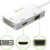 Adattatore 3 in 1 DisplayPort 1.2 a HDMI/DVI/VGA