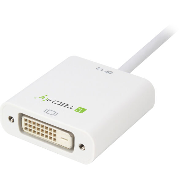 adattatore_displayport_1.2_maschio_dvi_femmina_15cm_bianco-techly-iadap_dp-dvif2-43929_3 Adattatore DisplayPort 1.2 Maschio / DVI Femmina 15cm Bianco