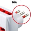 Adattatore Triplo Spina 2P+T Presa Bipasso 2P+T con Schuko