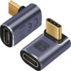 Adattatore USB-C™ Maschio/Femmina Angolato 90° 40Gbps 4K e 8K