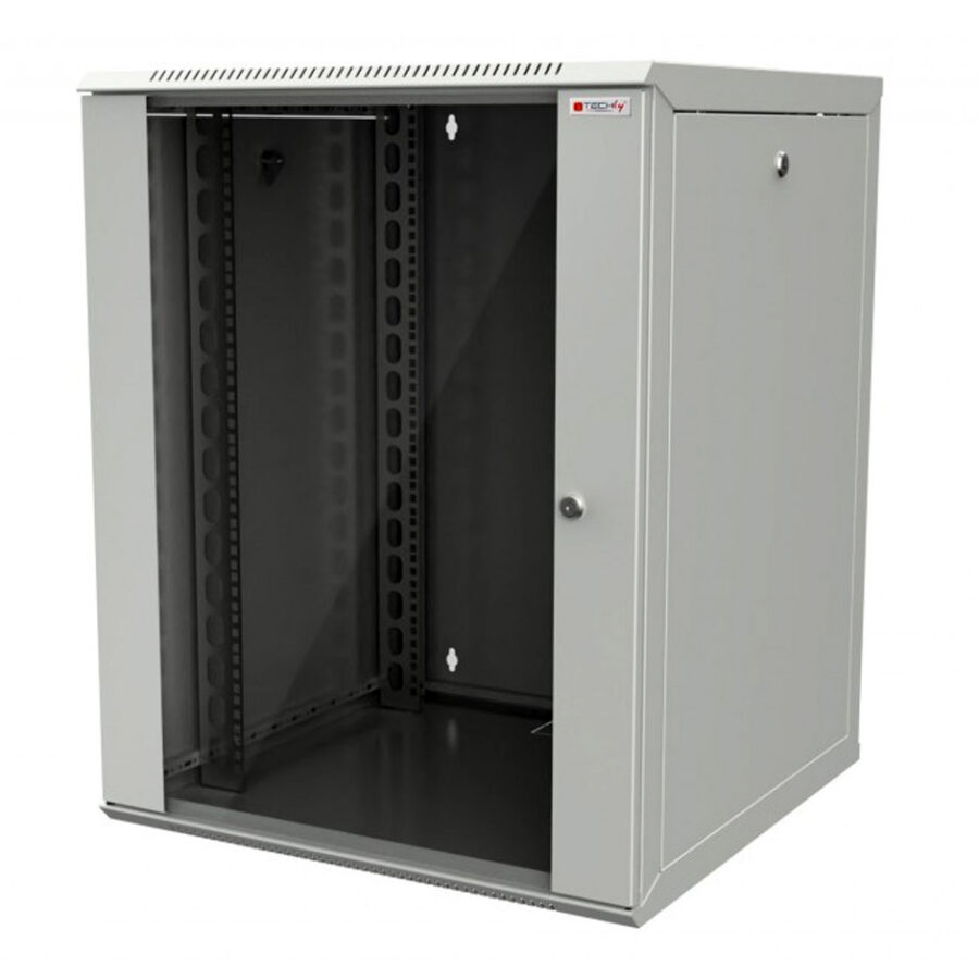 Armadio Rack 19'' a muro 15 unità prof.450 Grigio da Assemblare