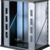 Armadio Rack 19'' a Muro 16U P 600mm Porta Vetro Nero