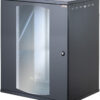 Armadio Rack 19'' a Muro 16U P 600mm Porta Vetro Nero