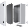 Armadio Rack 19'' a muro 17U grigio IP65 porta cieca prof. 600 mm