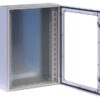 Armadio Rack 19'' a muro 17U grigio IP65 porta vetro prof. 200mm