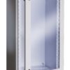 Armadio Rack 19'' a muro 17U grigio IP65 porta vetro prof. 200mm