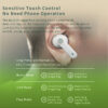 Auricolari Wireless BT v5.1 Cancellazione del Rumore con Custodia di Ricarica 2 in 1