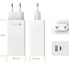 Caricatore Alimentatore USB-C™ e USB-A da Muro 100W per Smartphone o Tablet