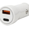 Caricatore da Auto Universale USB-C™ e USB A 20W Bianco