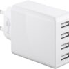 Caricatore da Muro USB a 4 vie 30W Bianco