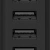 Caricatore da Muro USB a 4 vie 30W Nero