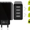 Caricatore da Muro USB a 4 vie 30W Nero