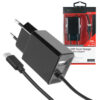 Caricatore USB-C con uscita USB A e Spina Europea 2 pin Nero Blister