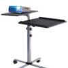 Carrello per Proiettore e Notebook a Due Ripiani Regolabile in Altezza