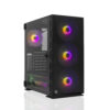 Case PC Chassis ATX Mid Tower con 3 Ventole 14cm e 1 Ventola 12cm Nero