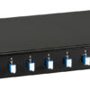 Cassetto Ottico 19'' con 12 bussole LC Duplex Monomodale OS2 Nero