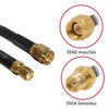 Cavo Antenna SMA M/F a Basse Perdite 7,5m Nero