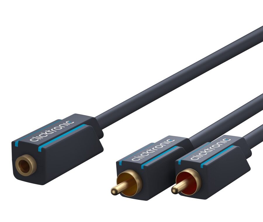 Cavo Audio 2 RCA M a Jack 3,5 mm F 0,10 m Alta Qualità