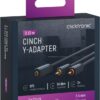 Cavo Audio 2 RCA M a Jack 3,5 mm F 0,10 m Alta Qualità