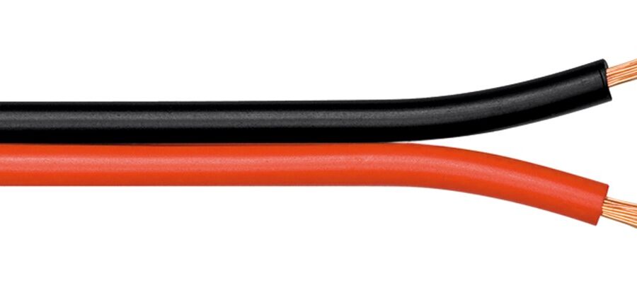 Cavo Audio per diffusori acustici Nero/rosso 1,5 mm² matassa 100mt
