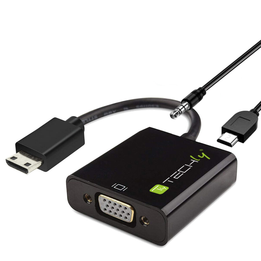Cavo Convertitore Adattatore da HDMI™ mini C a VGA con Micro USB e Audio