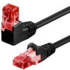 Cavo di rete Patch Connettore Angolato 90° CCA Cat.6 UTP 1m Nero