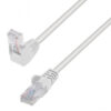 Cavo di Rete Patch Connettore Angolato 90° CCA Cat. 5E UTP 0,5m Bianco