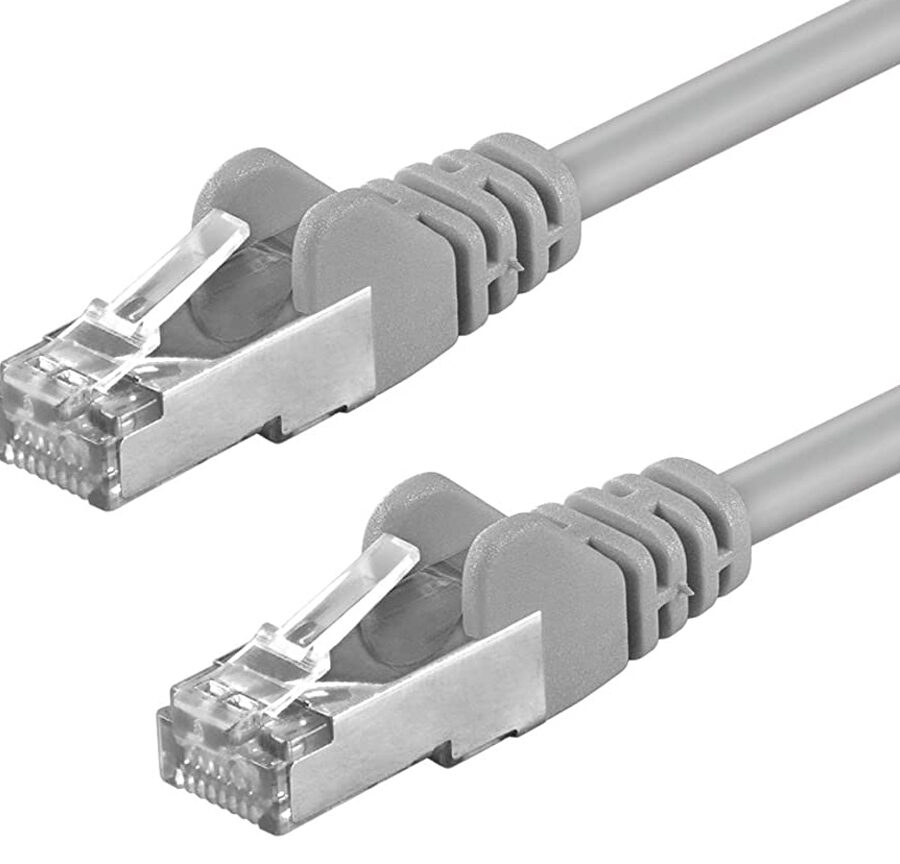 Cavo di rete Patch in CCA Schermato Cat. 5e Grigio F/UTP 10 m