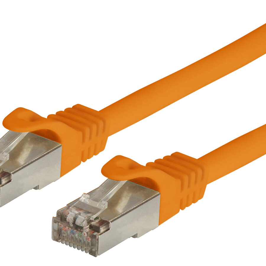Cavo di rete Patch in CCA Schermato Cat. 6 Arancione F/UTP 1 m Bulk
