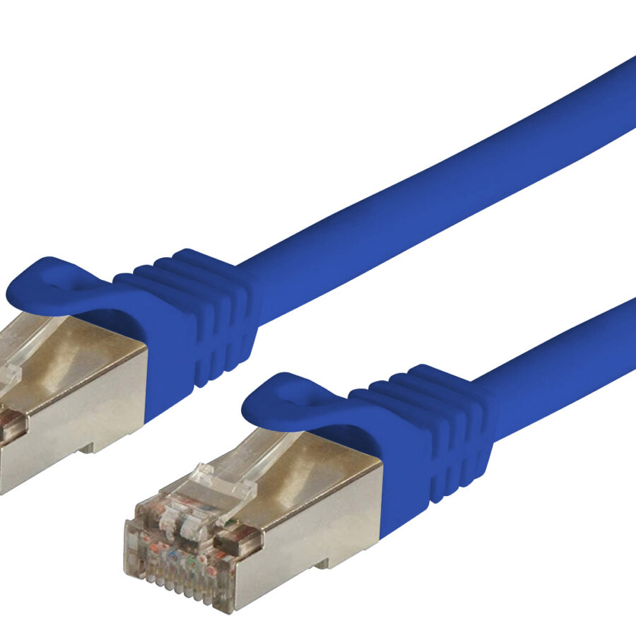 Cavo di rete Patch in CCA Schermato Cat. 6 Blu F/UTP 1 m Bulk