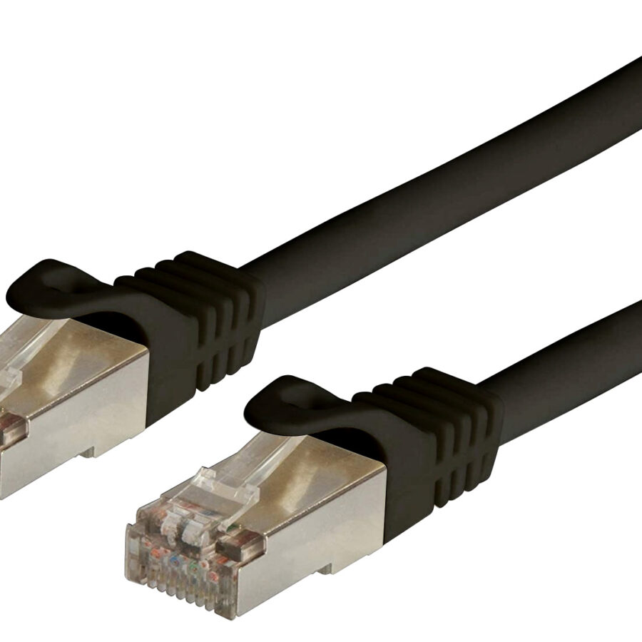 Cavo di rete Patch in CCA Schermato Cat. 6 Nero F/UTP 2 m Bulk