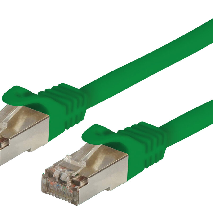 Cavo di rete Patch in CCA Schermato Cat. 6 Verde F/UTP 10 m Bulk