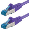 Cavo di Rete Patch in Rame Cat. 6A S/FTP LSZH 1 m Viola