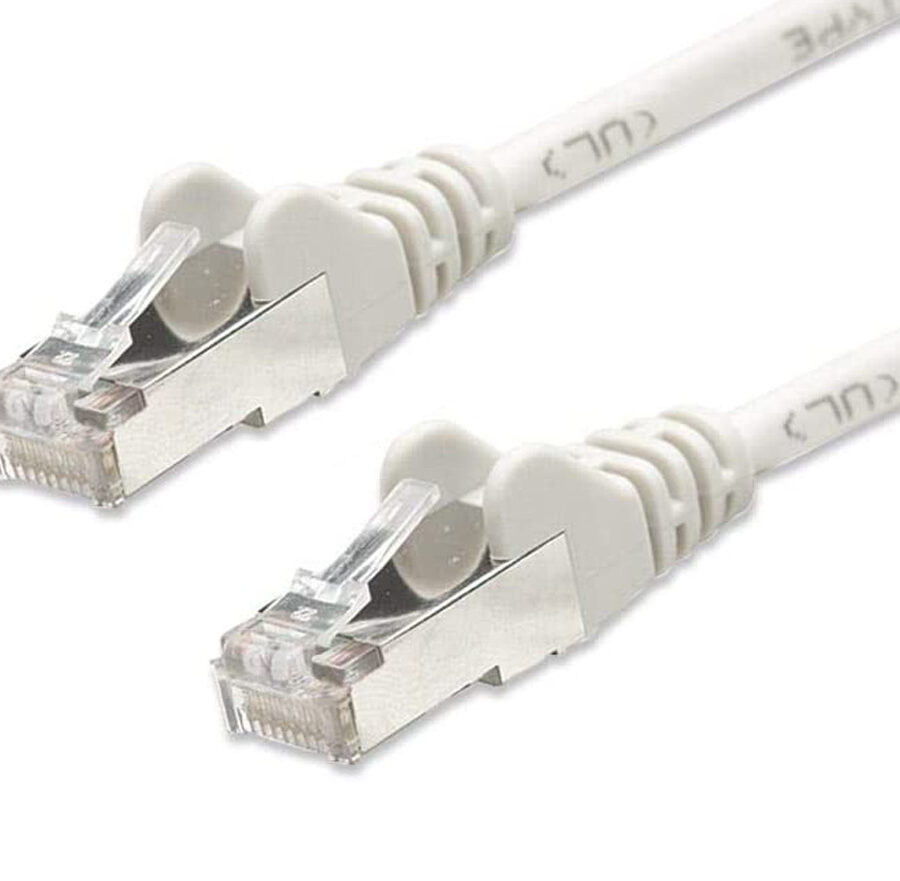 Cavo di rete Patch in Rame Schermato Cat. 5e Bianco F/UTP 1 m