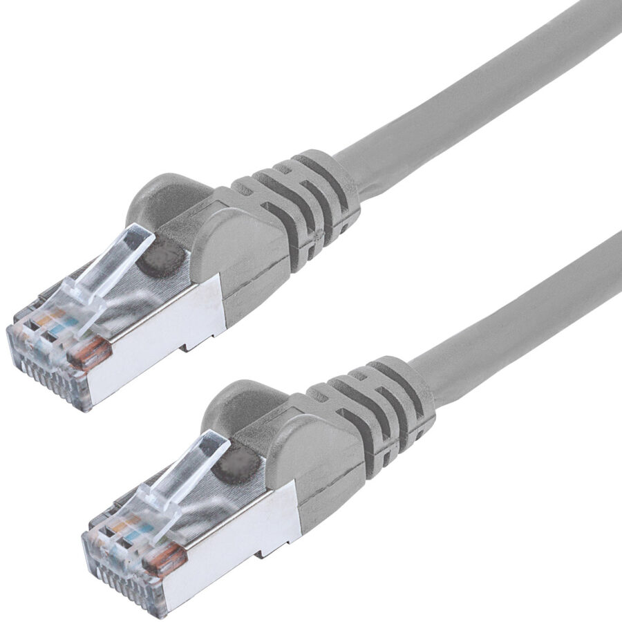 Cavo di rete Patch in Rame Schermato Cat. 5e Grigio F/UTP 2 m