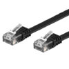 Cavo di Rete Patch Piatto in Rame Cat.6 Nero UTP 2m
