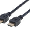 Cavo HDMI CL3 High Speed con Ethernet A/A M/M 2m Nero