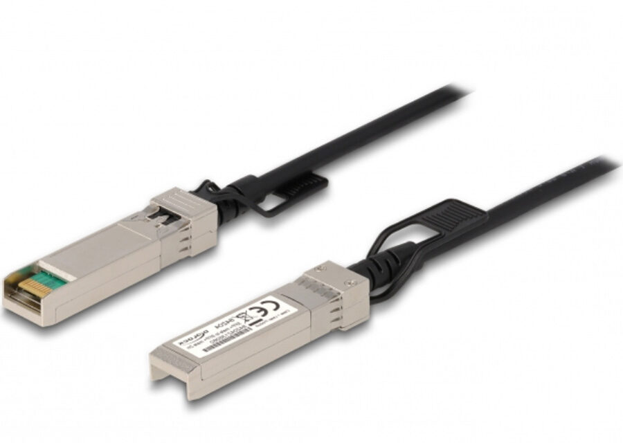 Cavo in Rame Twinax Passivo con Connettori SFP+ 10Gb 2m Nero