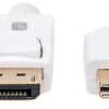 Cavo Mini DisplayPort Maschio a DisplayPort Maschio 4K 60Hz 2m Bianco