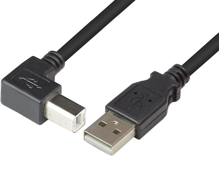 Cavo USB 2.0 A maschio/B maschio angolato 0.5 m