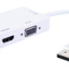 Adattatore 3 in 1 DisplayPort 1.2 a HDMI/DVI/VGA