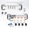 KVM VGA audio Switch 4 porte USB/PS2 OSD, CS-1734B