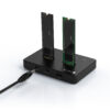 Docking Station Dual-Bay SSD M.2 NVME PCIe SATA 10 Gbps Duplicatori Clone Offline
