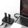 Docking Station Dual-Bay SSD M.2 NVME PCIe SATA 10 Gbps Duplicatori Clone Offline
