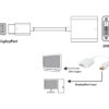 Adattatore DisplayPort 1.2 Maschio / DVI Femmina 15cm Bianco